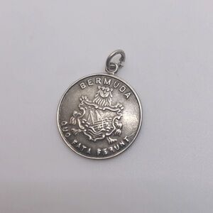 VTG Sterling Silver Bermuda Souvenir Coin Mini Charm for Charm Bracelet